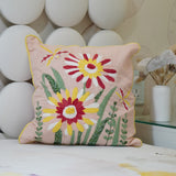 Pink Sunflower Cushion Cover
