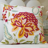 White Lotus Square Cushion Cover